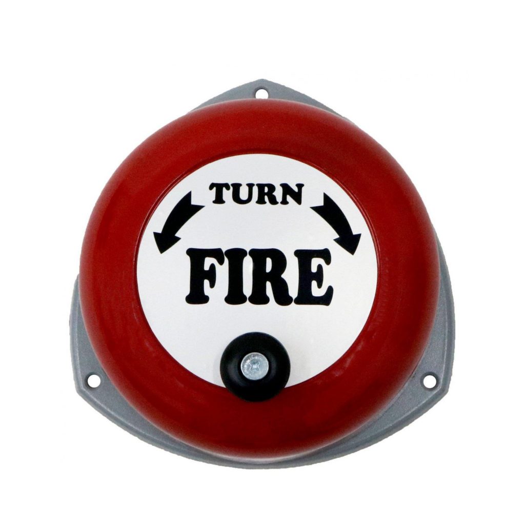 A Gong Bell in Nairobi Kenya is a fire alarm bell that generates a warning signal at the time of fire or smoke