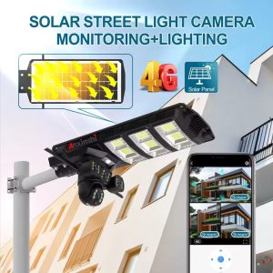 1000W Triple Lens Solar CCTV Streetlight (Sim Card Enabled)