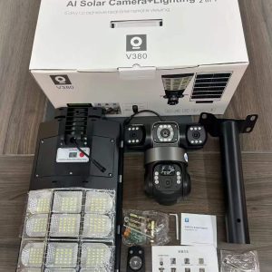 V380 Triple Lens Solar CCTV Streetlight (Sim Card Enabled)
