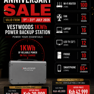 Vestwoods 1kWh Power Backup Station in Kenya