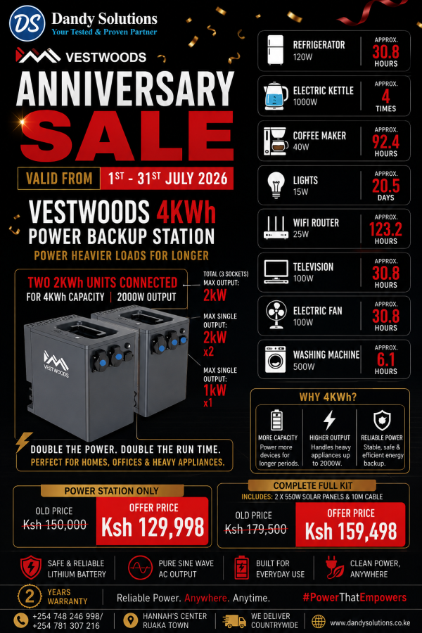 Vestwoods 4kWh Power Backup Station